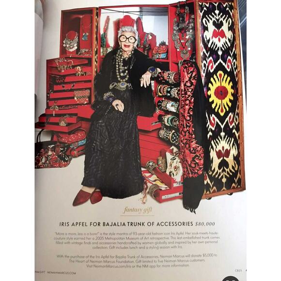 Iris Apfel & Bajalia Beaded Geometric Cuff Bracelet Black White Statement - Picture 7 of 7